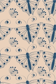 butterflies pattern background blue repeating design