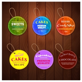 cake product tags label