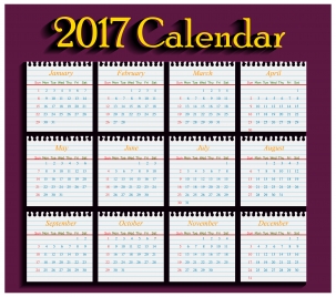 calendar 2017 templates school paper