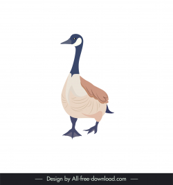 canada goose icon walking sketch cartoon design
