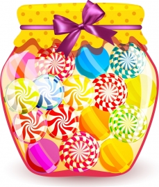 candies jar background shiny colorful decoration