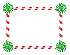 Candy Cane and Peppermint Frame