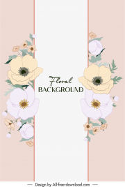 card cover template elegant classical botanical decor