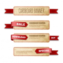 cardboard banner ribbon