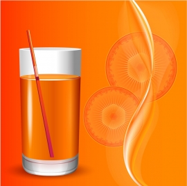 carrot juice advertisement orange design slice glass icons