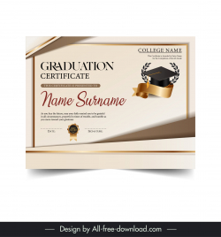 certificate graduation template elegant modern design