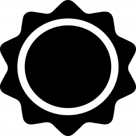 certificate label design element flat contrast black white circle label shape