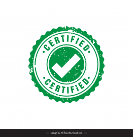 certificate stamp template serrated circle checked shape
