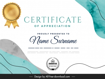 certificate template elegant bright abstract decor