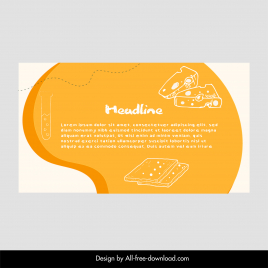cheese presentation theme template flat handdrawn food lab tube sketch curves decor