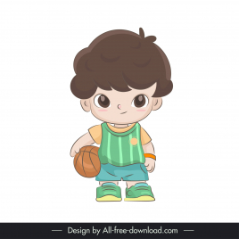 childhood design elements lovely boy cartoon character