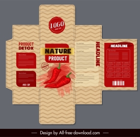 chili package template classical grunge decor