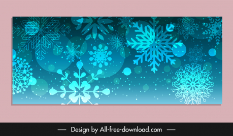 christmas card backdrop template elegant blurred snowflakes decor