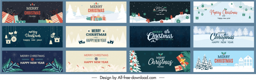 christmas cards templates classical elegant decor