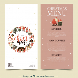 christmas menu template elegant flat xmas elegant layout