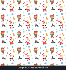 christmas  pattern template cute dynamic funny kids xmas decor elements outline