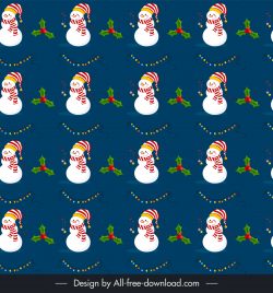 christmas   pattern template cute repeating snowman  light sketch