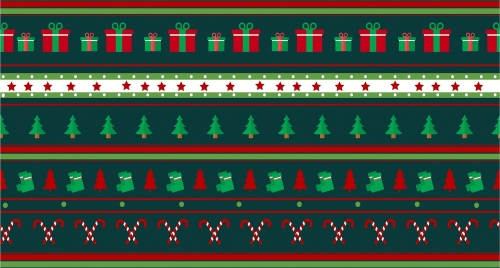 christmas repeating pattern symbol elements collection design
