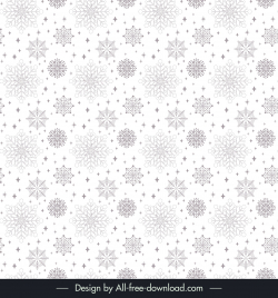 christmas seamless pattern template illusive snowflakes shapes decor elegant design