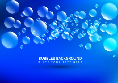 circle bubble blue background