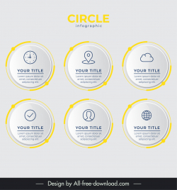 circle infographic template elegant round shapes layout