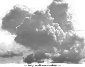 cloud brushes backdrop template fluffy contrast design
