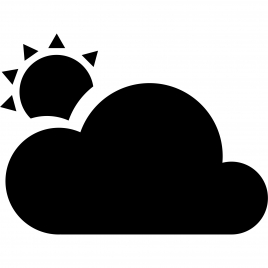 cloud sun weather forecast elements icon