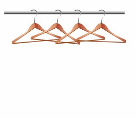 Coat hangers on a clothes rail