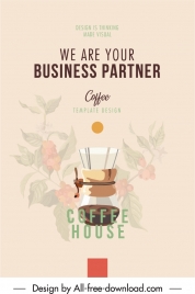 coffee advertising poster elegant blurred classic design