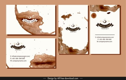 coffee business card templates brown grunge color decor