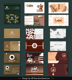 coffee business cards template classic elegance