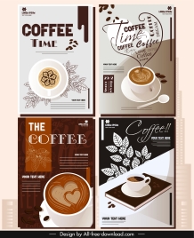coffee menu cover templates elegant cups decor