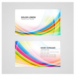 colorful abstract business card templates