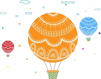 colorful balloon background colorful cartoon style classical decoration