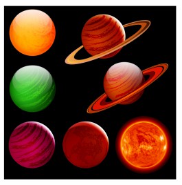 colorful planets