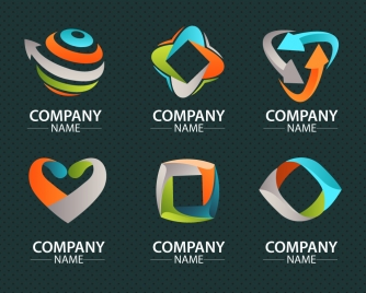 company logo vector design elements with abstract style