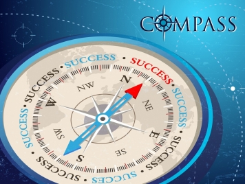 compass background closeup modern 3d design