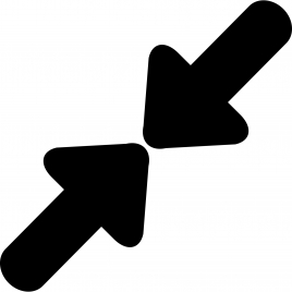 compress alt combined two arrows sign