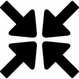 compress arrows alt sign icon flat silhouette symmetric design