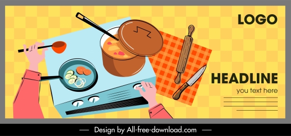 cooking work background kitchen utensils sketch