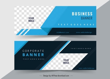 corporate banner templates elegant checkered dark bright design