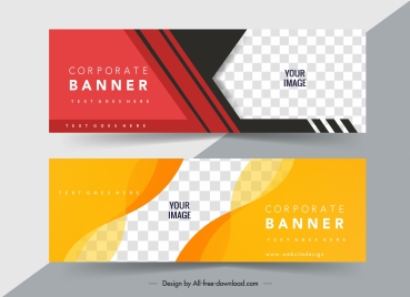 corporate banner templates modern colorful abstract checkered decor