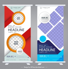 corporate banners templates colorful modern vertical design