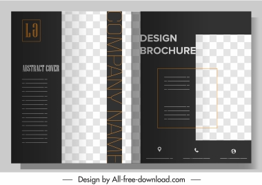 corporate brochure elegant modern checkered contrast design