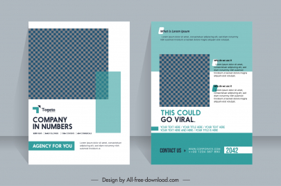 corporate brochure template elegant modern checkered design
