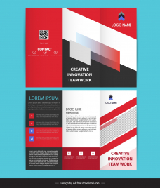 corporate brochure templates contrast modern elegant geometry design