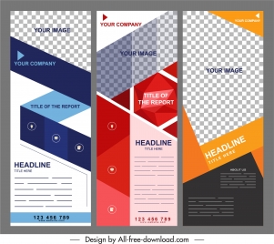 corporate brochure templates modern checkered geometric decor