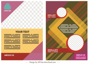 corporate flyer template colorful modern abstract decor
