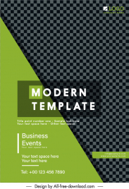 corporate flyer template dark checkered decor