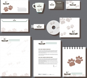 corporate identity collection pet footprints ornament